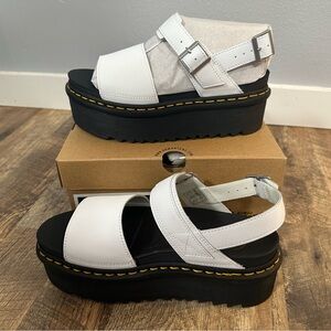 Dr. Martens White Platform Sandals